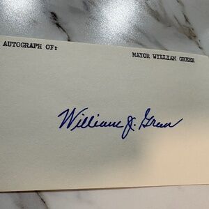 William J. Green III — Autograph Signed Card — Mayor of Philadelphia — Congress